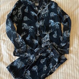 Pottery Barn Teen Dark Blue Pajama Set with Harry Potter